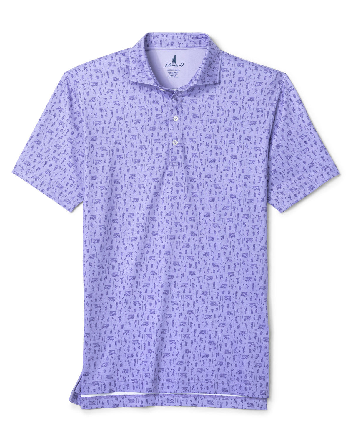 Cocktail Cart Featherweight Performance Polo - Viola | Johnnie-O