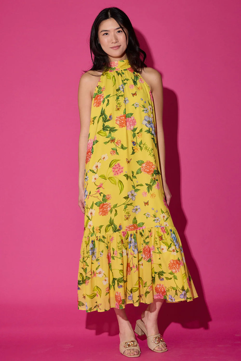 Perry Dress - Yellow Parterre | Alden Adair