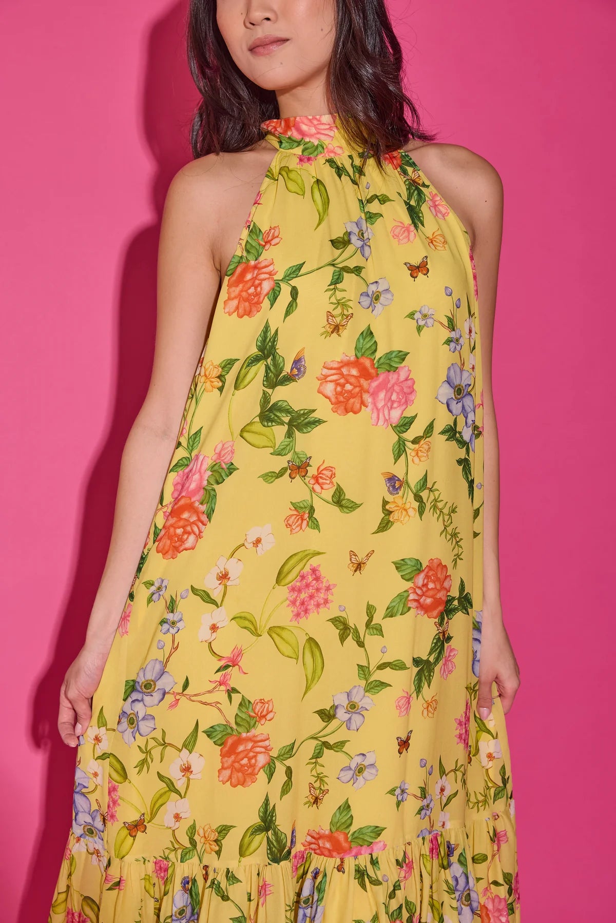 Perry Dress - Yellow Parterre | Alden Adair