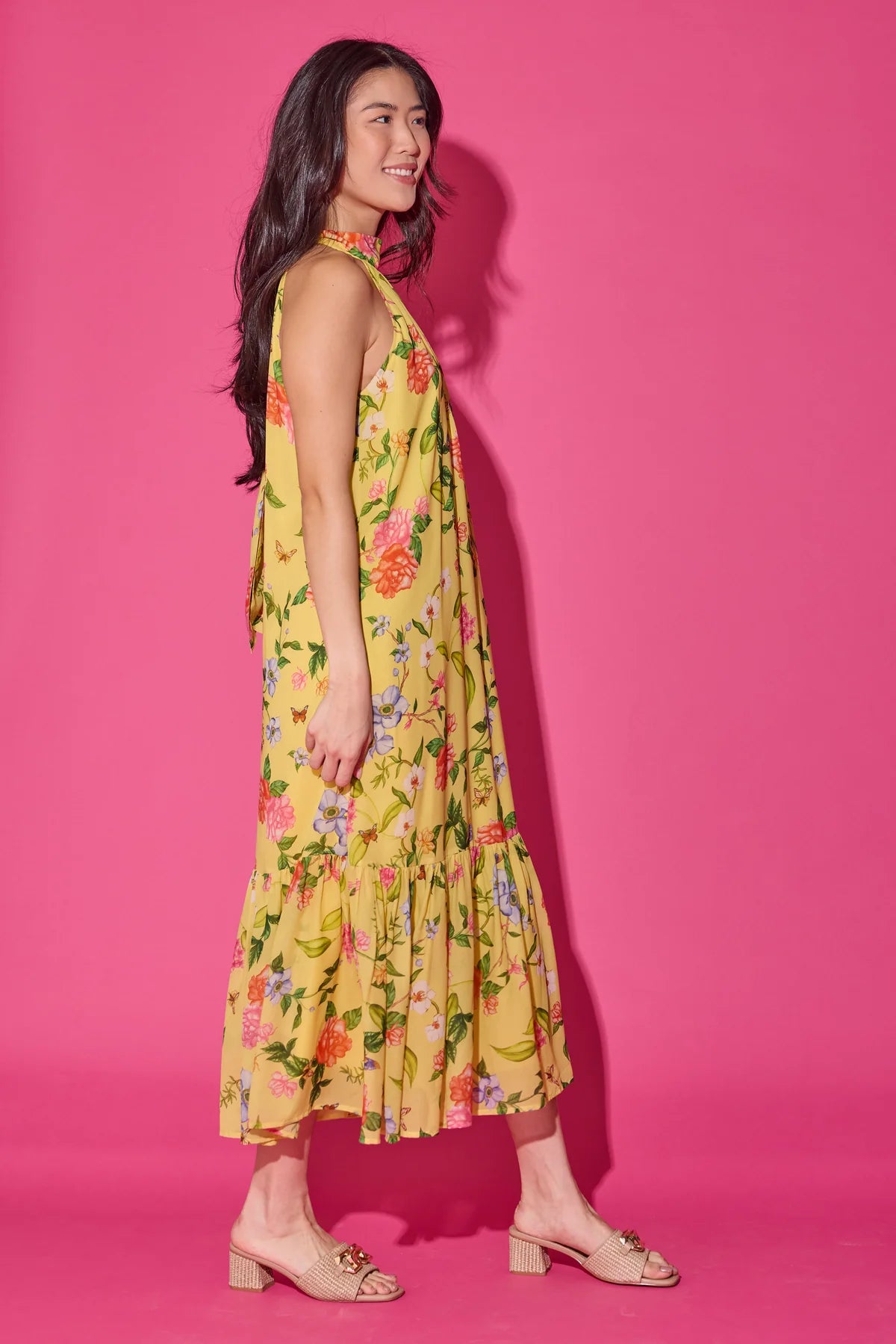 Perry Dress - Yellow Parterre | Alden Adair