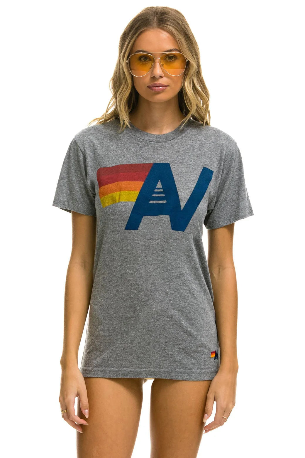 Logo Tee - Heather Grey | Aviator Nation