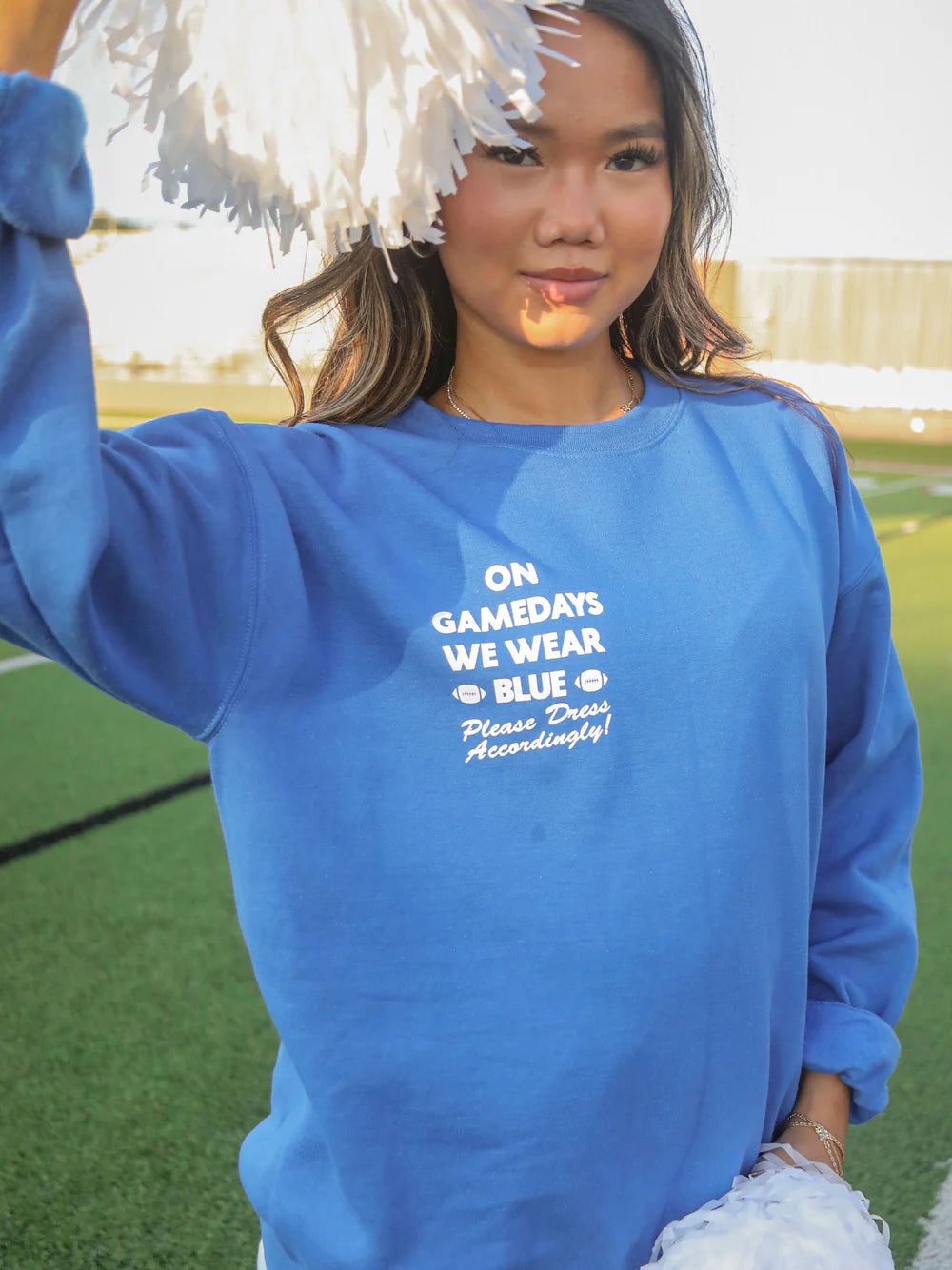 Gamedays We Wear Blue Sweatshirt | Charlie Southern