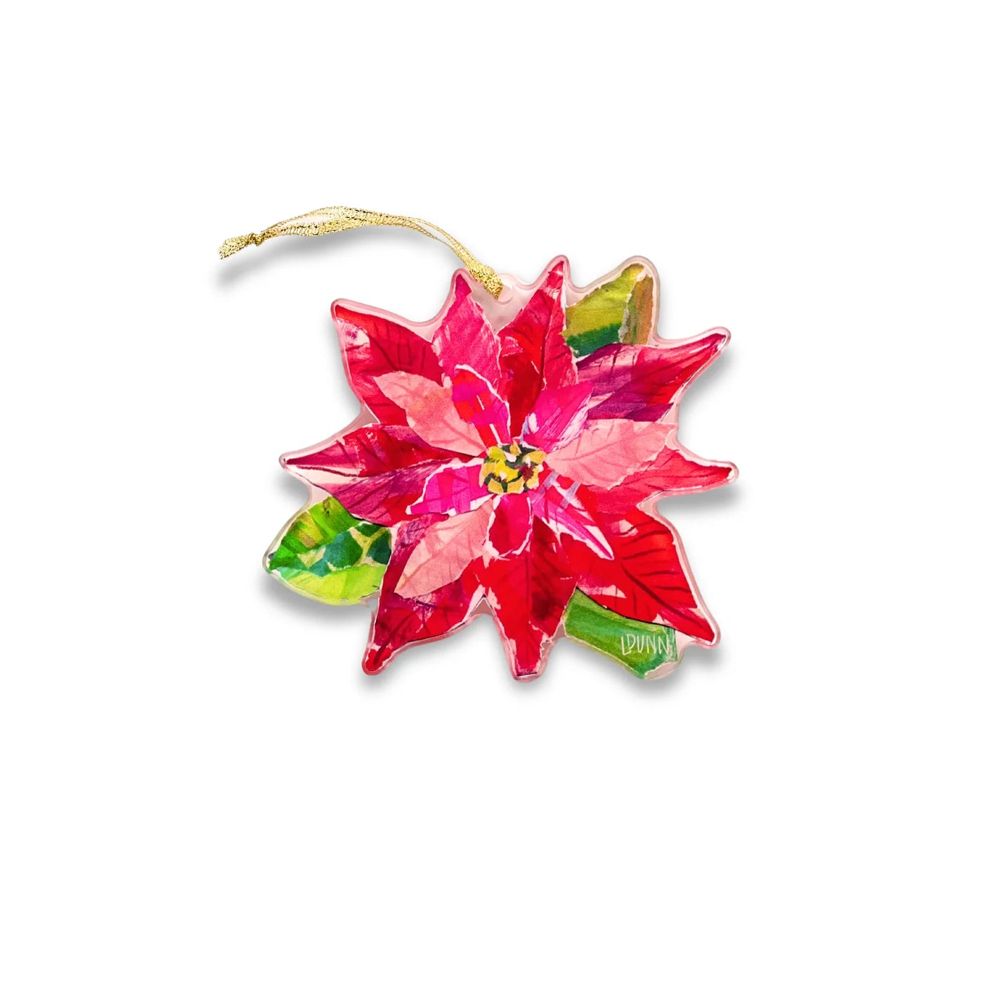 Poinsettia Acrylic Ornament | Lauren Dunn