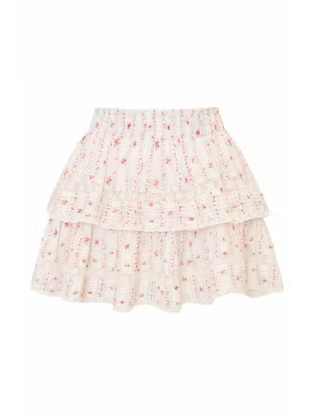 Ruffle Mini Skirt - Poppy Red | LoveShackFancy