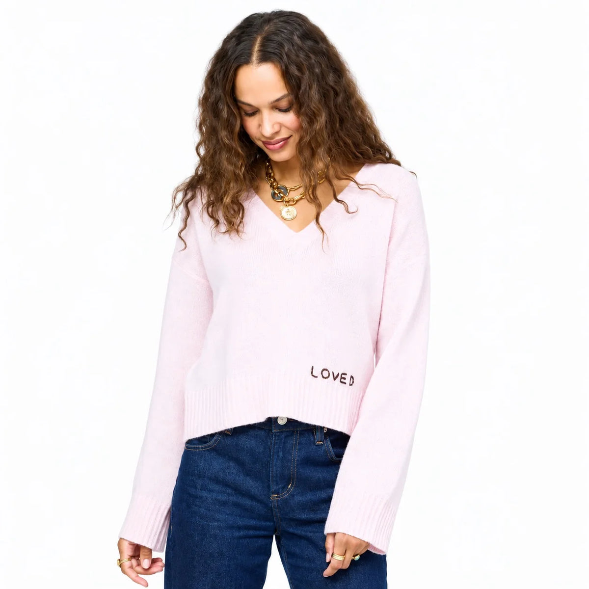 Saturday Cashmere Sweater - Hardly Pink | Kerri Rosenthal