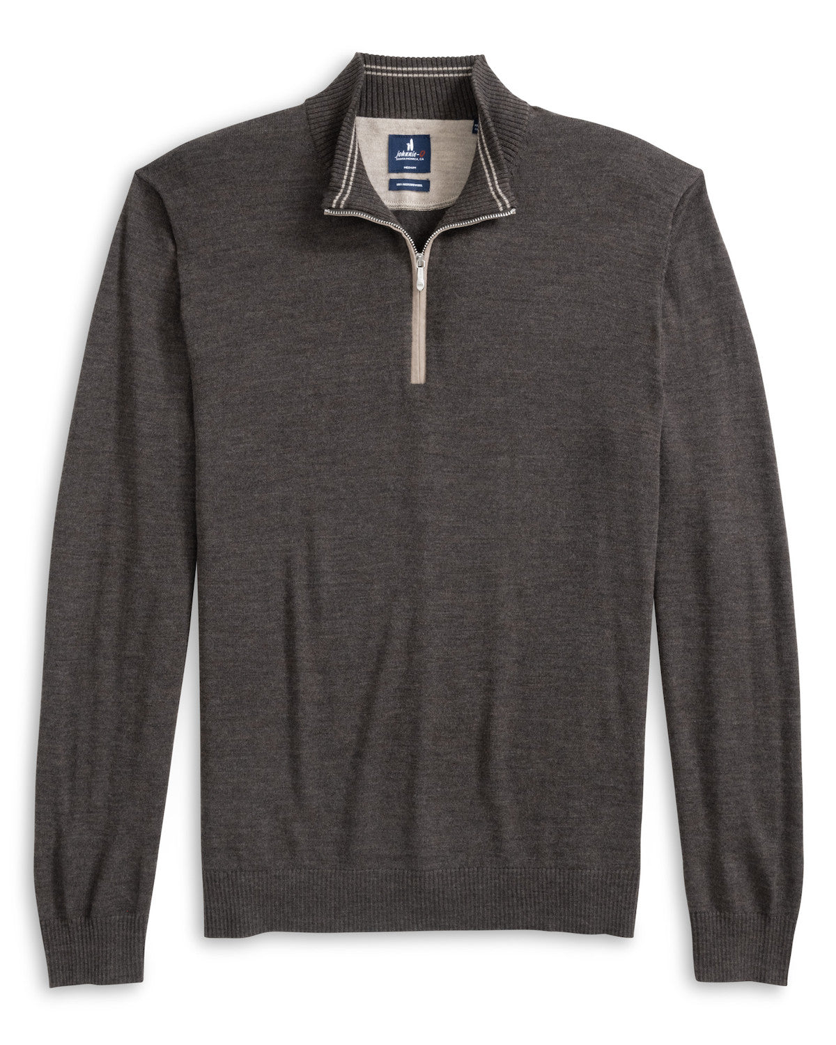 Raynor Merino 1/4 Zip Sweater - Cocoa | Johnnie-O