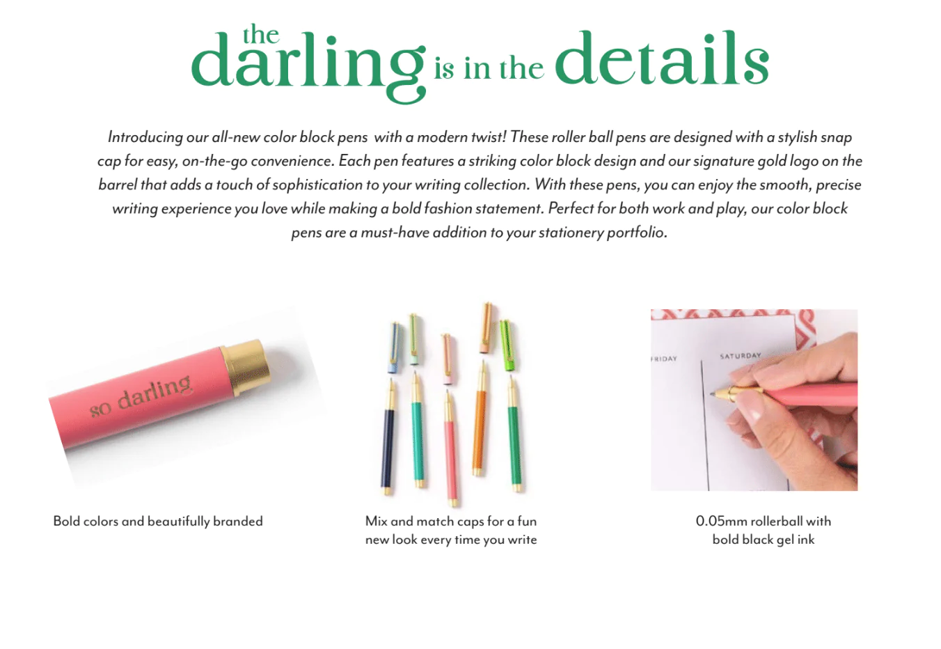 So Darling Color-Block Pen