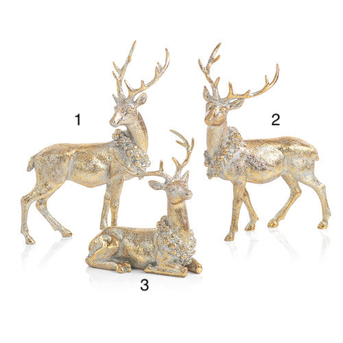 Assorted Deer W/ Ornamental Wreath