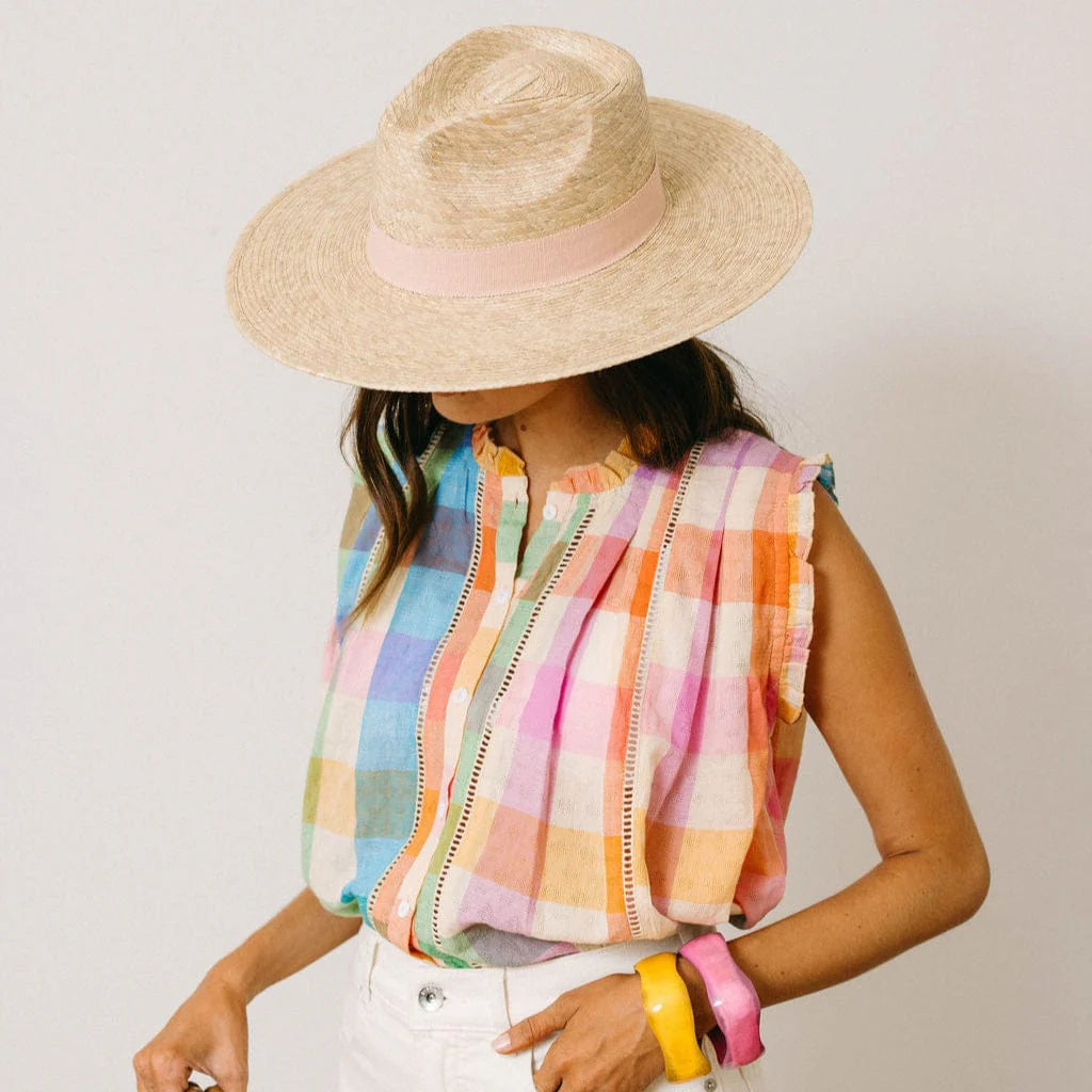 Rainbow Plaid Augustine Top | Sunshine Tienda