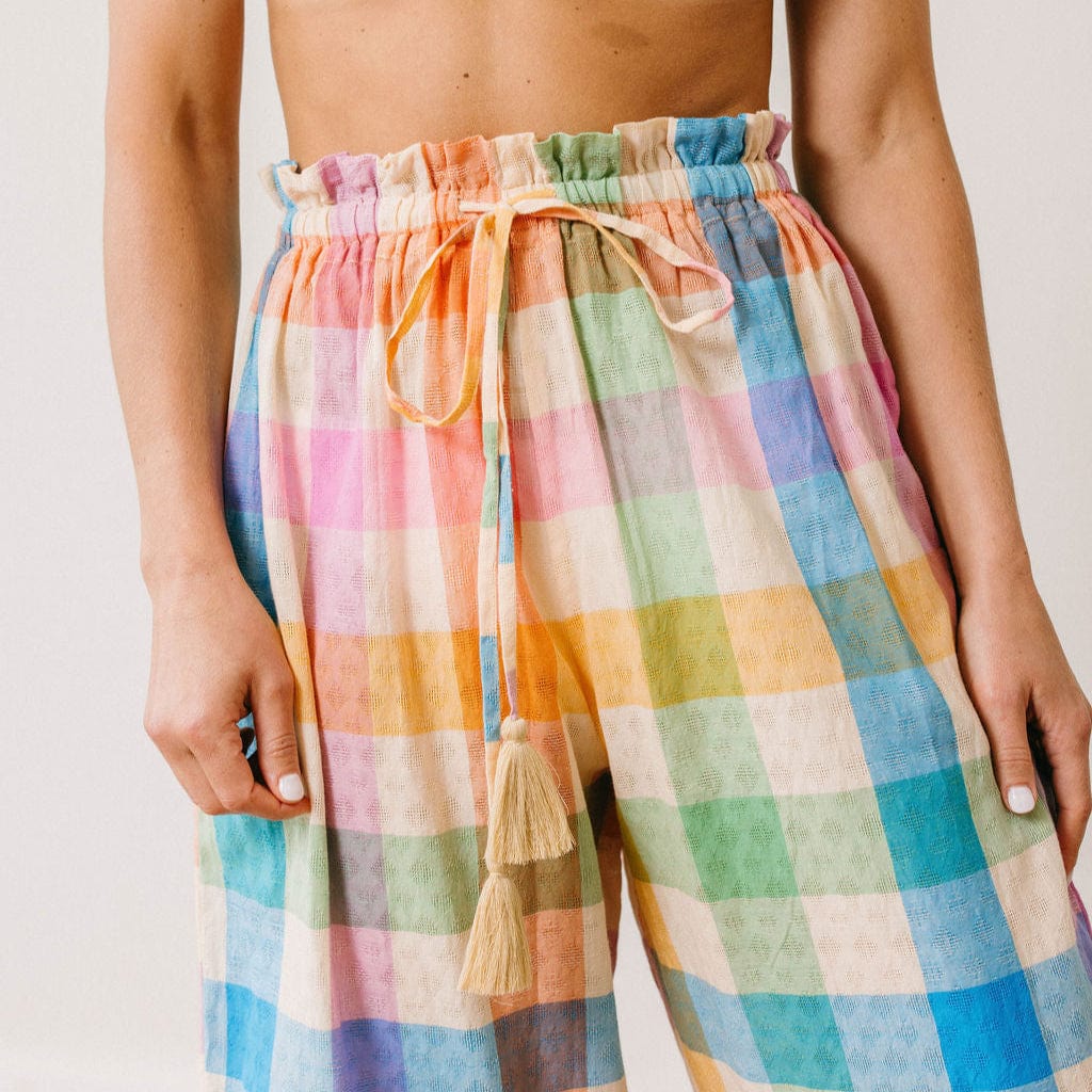 Rainbow Plaid Daphne Pant | Sunshine Tienda