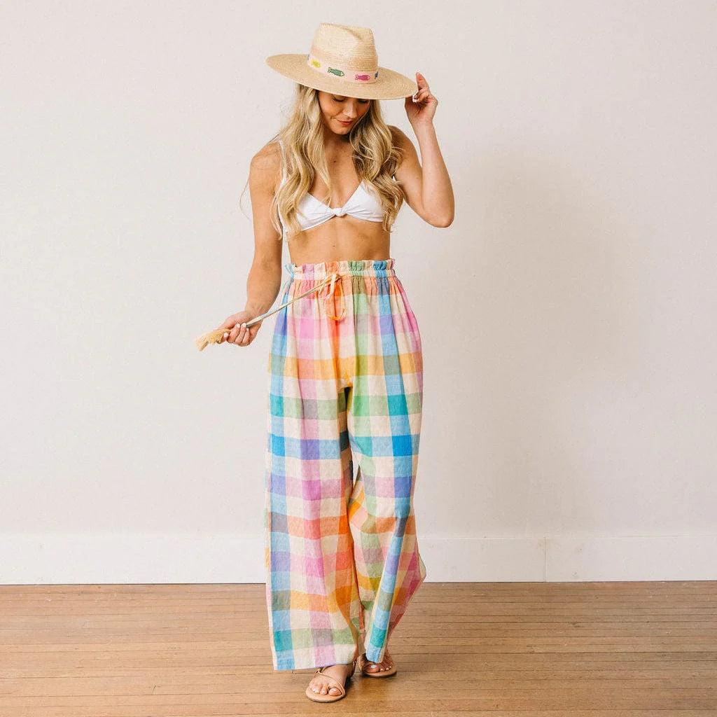Rainbow Plaid Daphne Pant | Sunshine Tienda