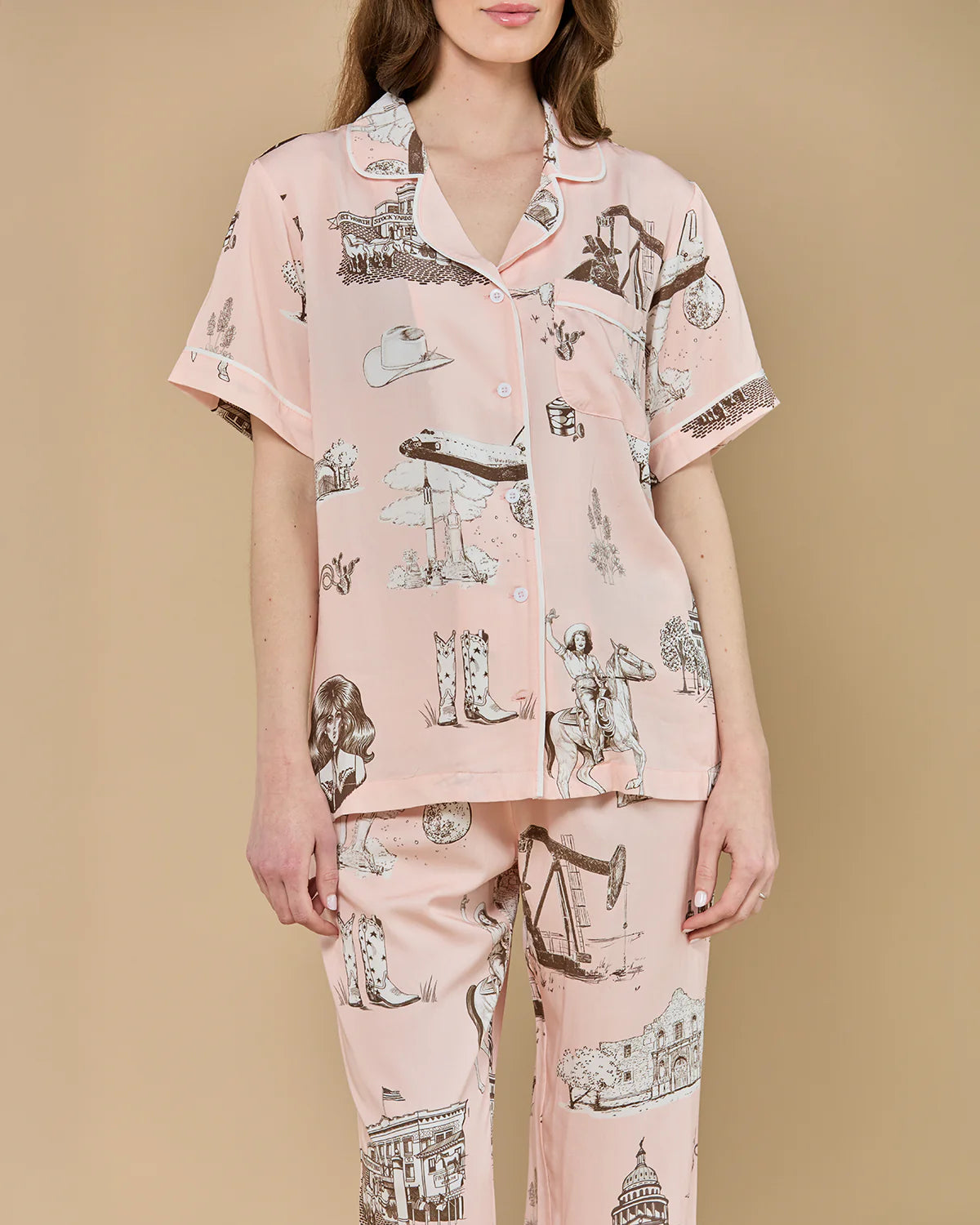 Texas Toile Pajama Pants Set | Katie Kime