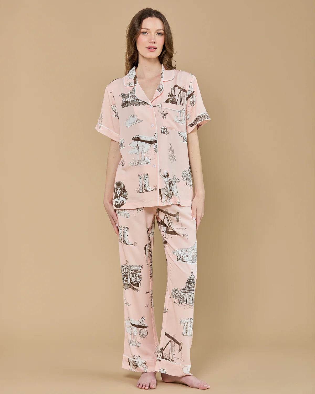 Texas Toile Pajama Pants Set | Katie Kime