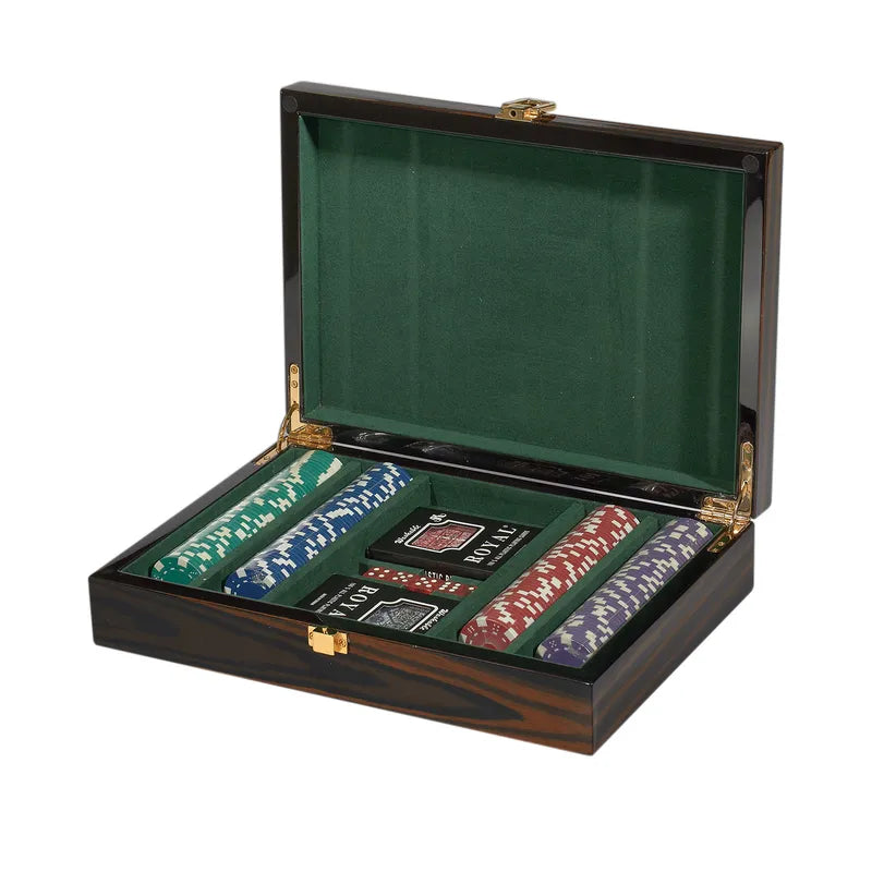 Wood Poker Set Box (Ebony) | Tizo