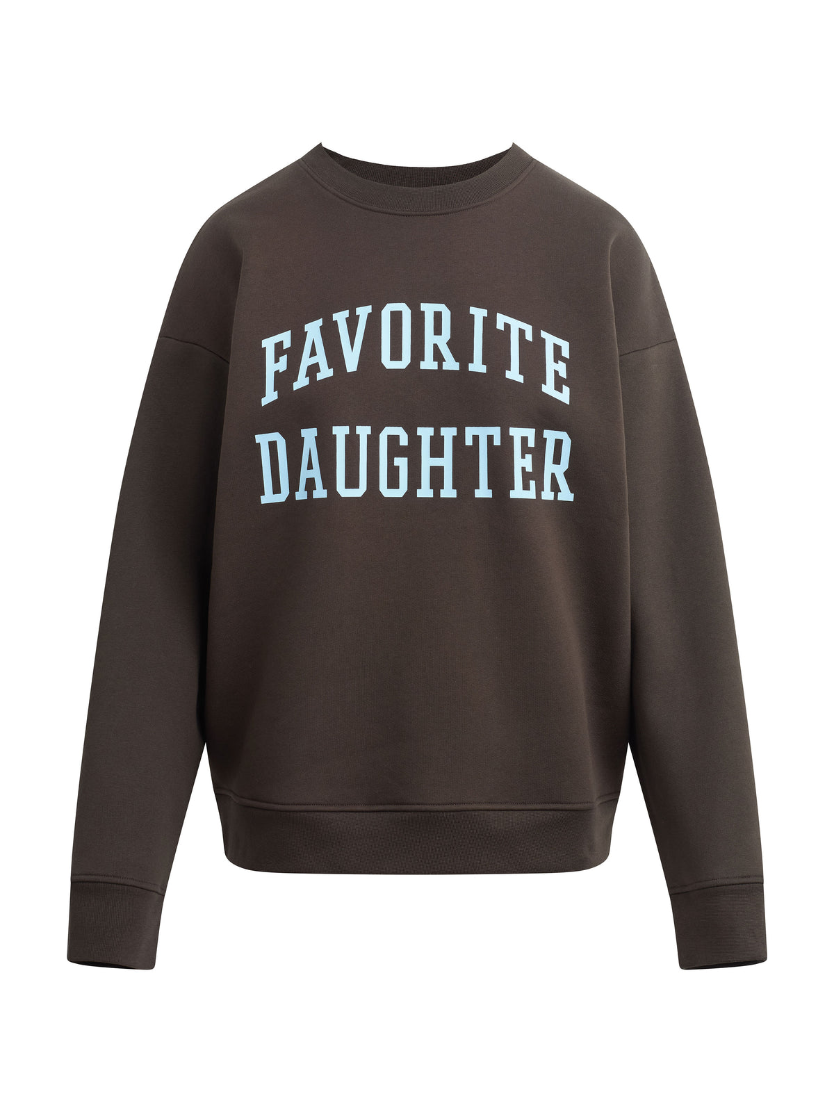 The Collegiate Sweatshirt - Espresso/Light Blue | Favorite Daughter