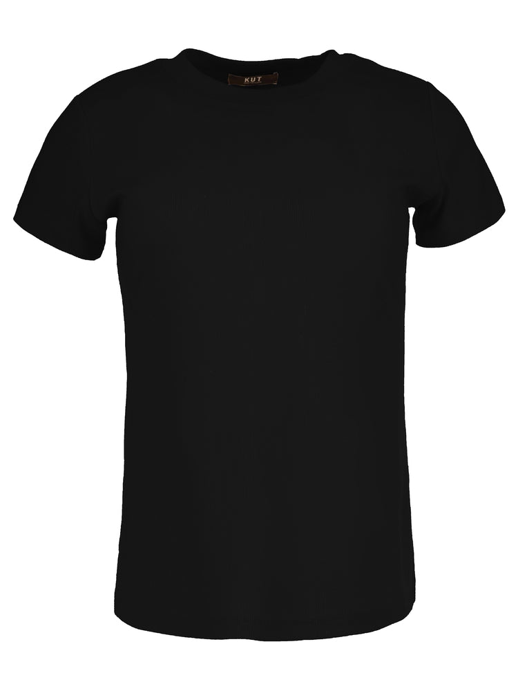 Langley Rib Top - Black | Kut From The Kloth