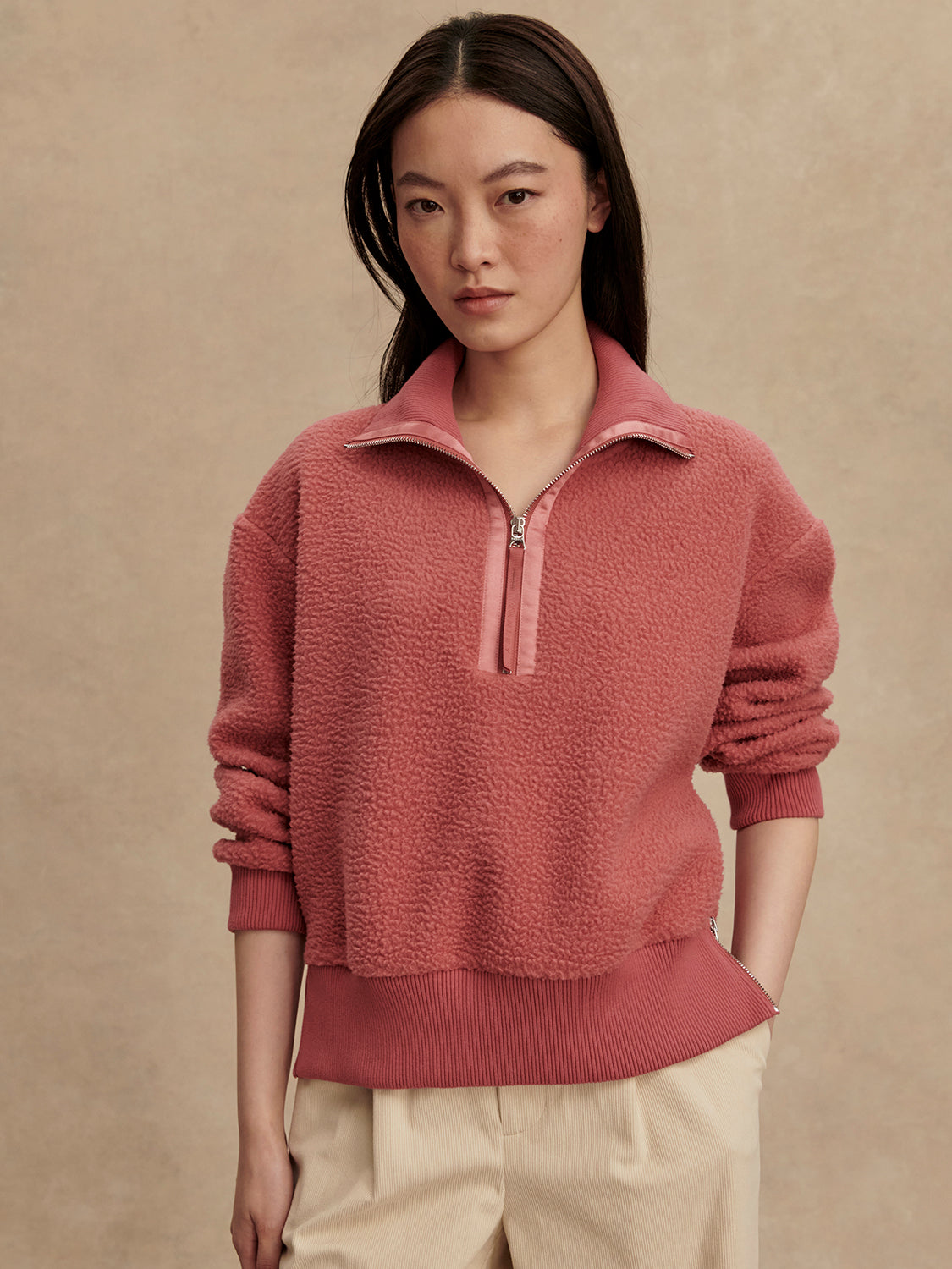 Roselle Half Zip Fleece - Mauvewood | Varley