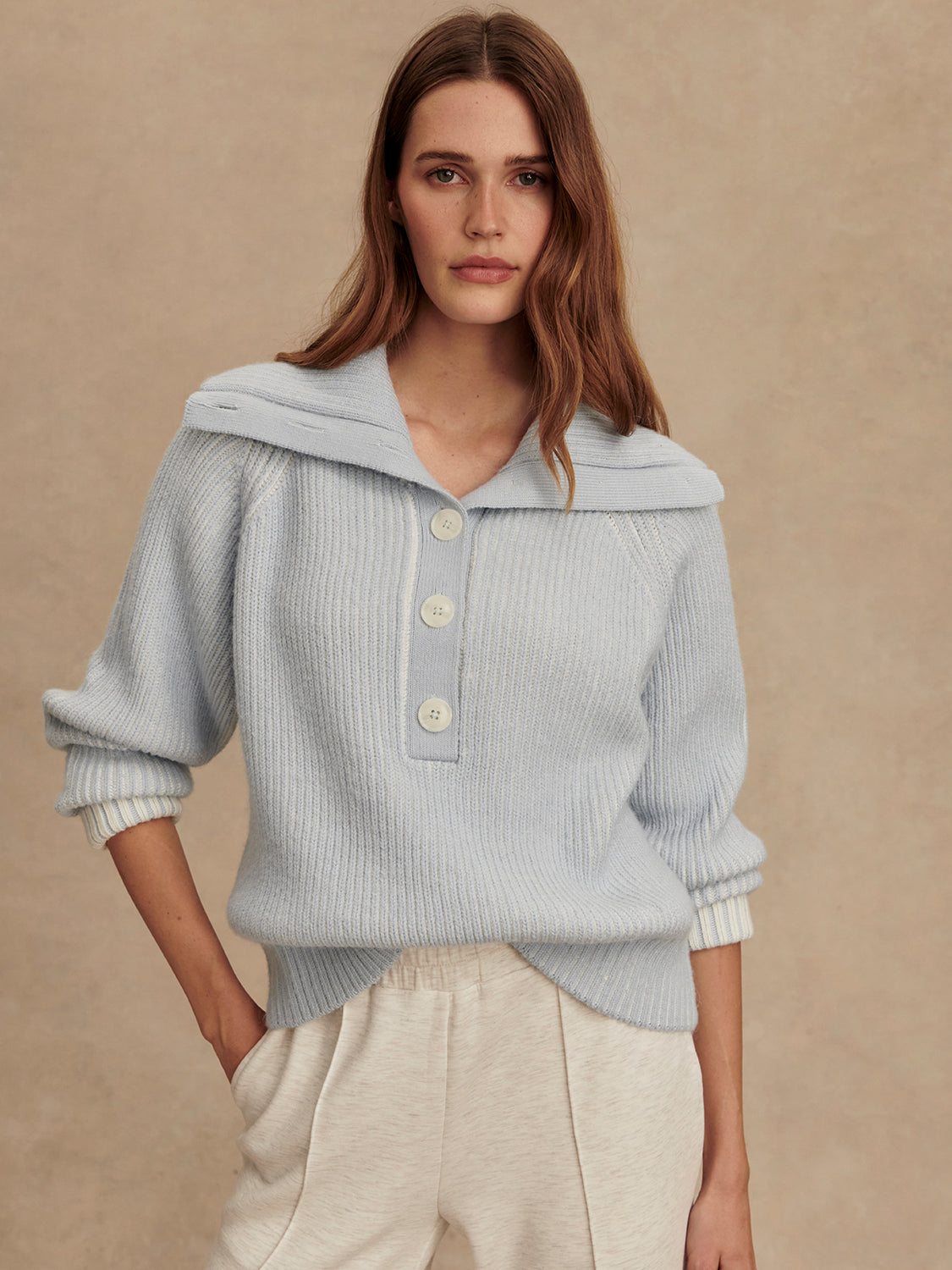 Filey Plated Sweater - Mist Blue | Varley
