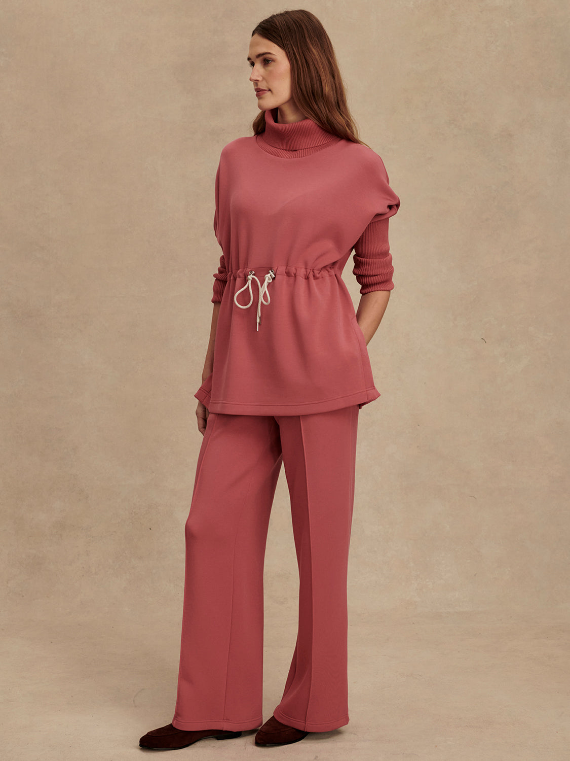 The Wide Leg Pant (30") - Mauvewood | Varley