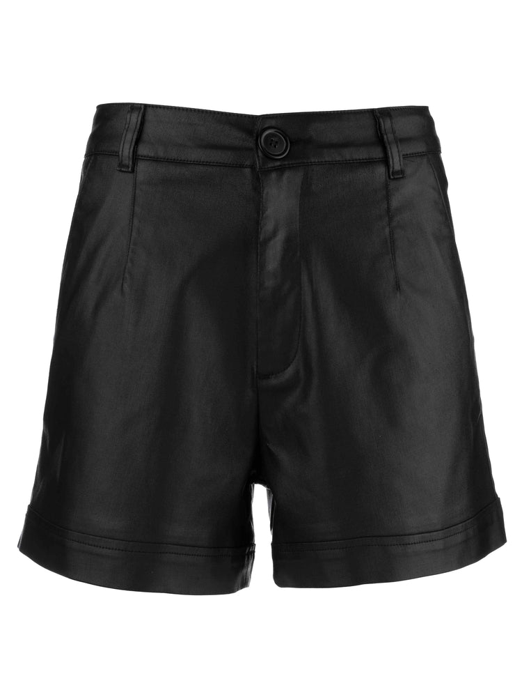 Miranda Coated Short - Black | KUT