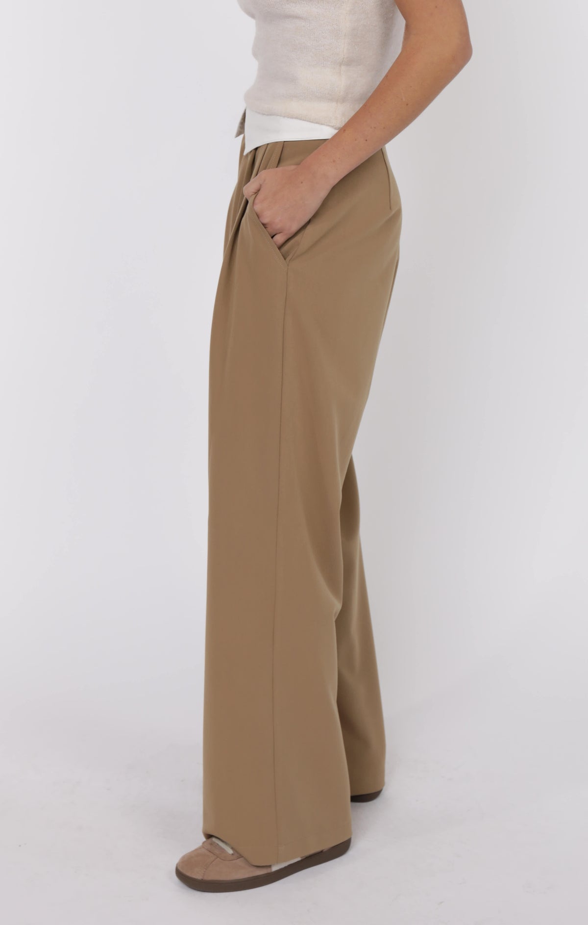 Long Game Foldover Waist Wide Leg Pant | Sage The Label