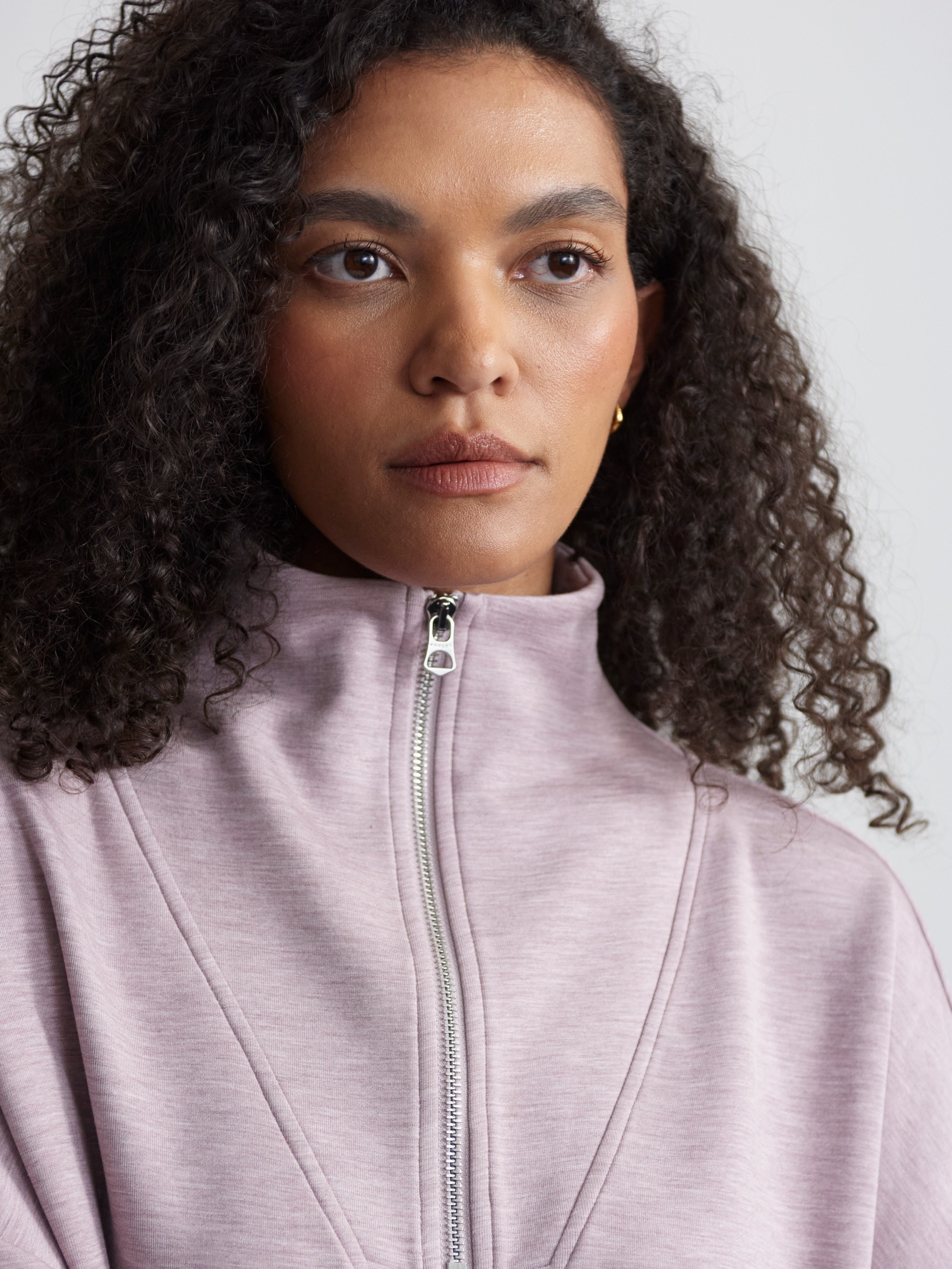 Hawley Half Zip Sweat - Mauve Marl | Varley