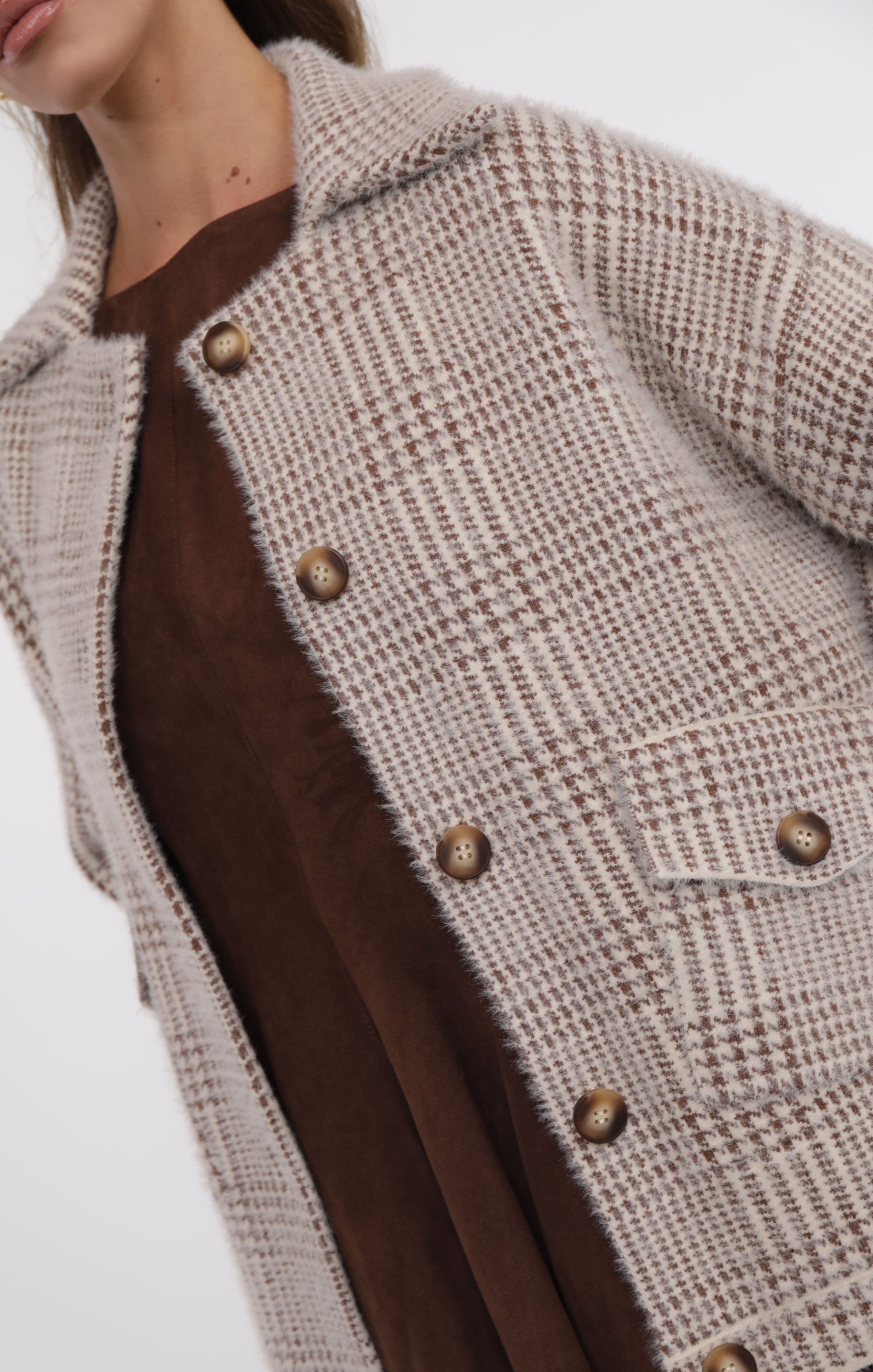 Lola Plaid Sweater Jacket | Sage The Label