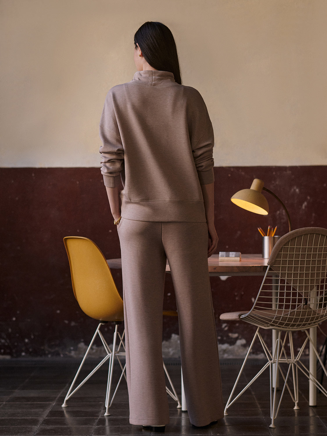 Oakdale Sweat - Taupe Marl | Varley