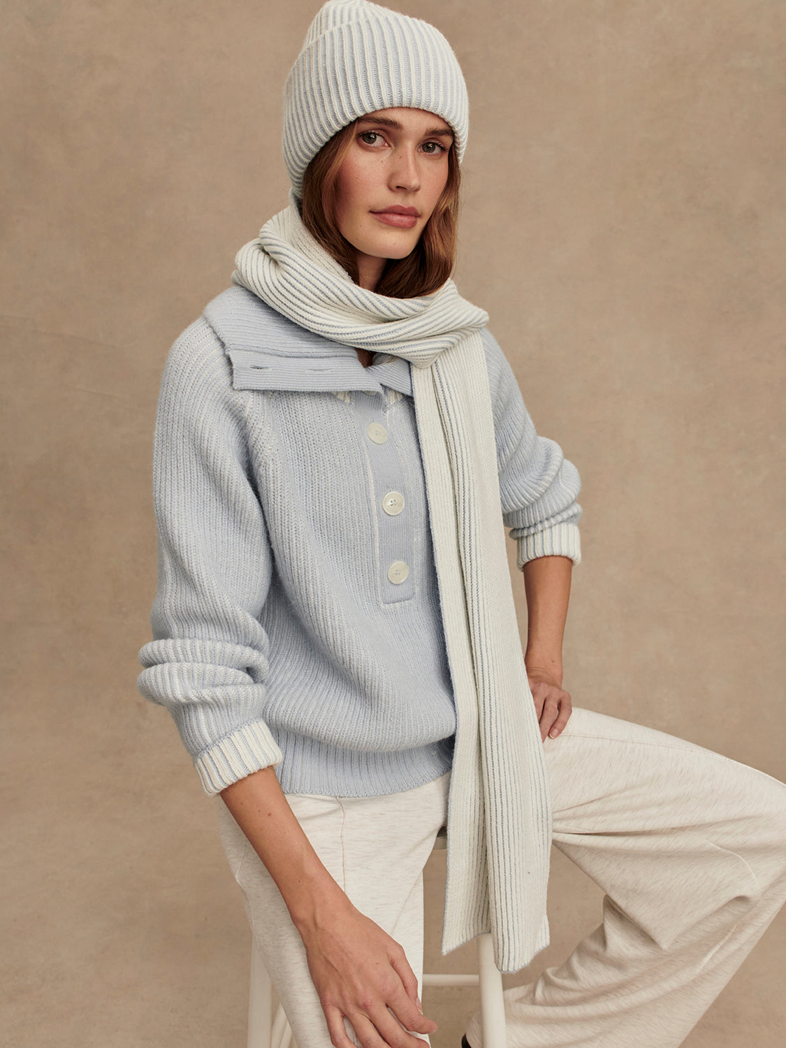 Filey Plated Sweater - Mist Blue | Varley