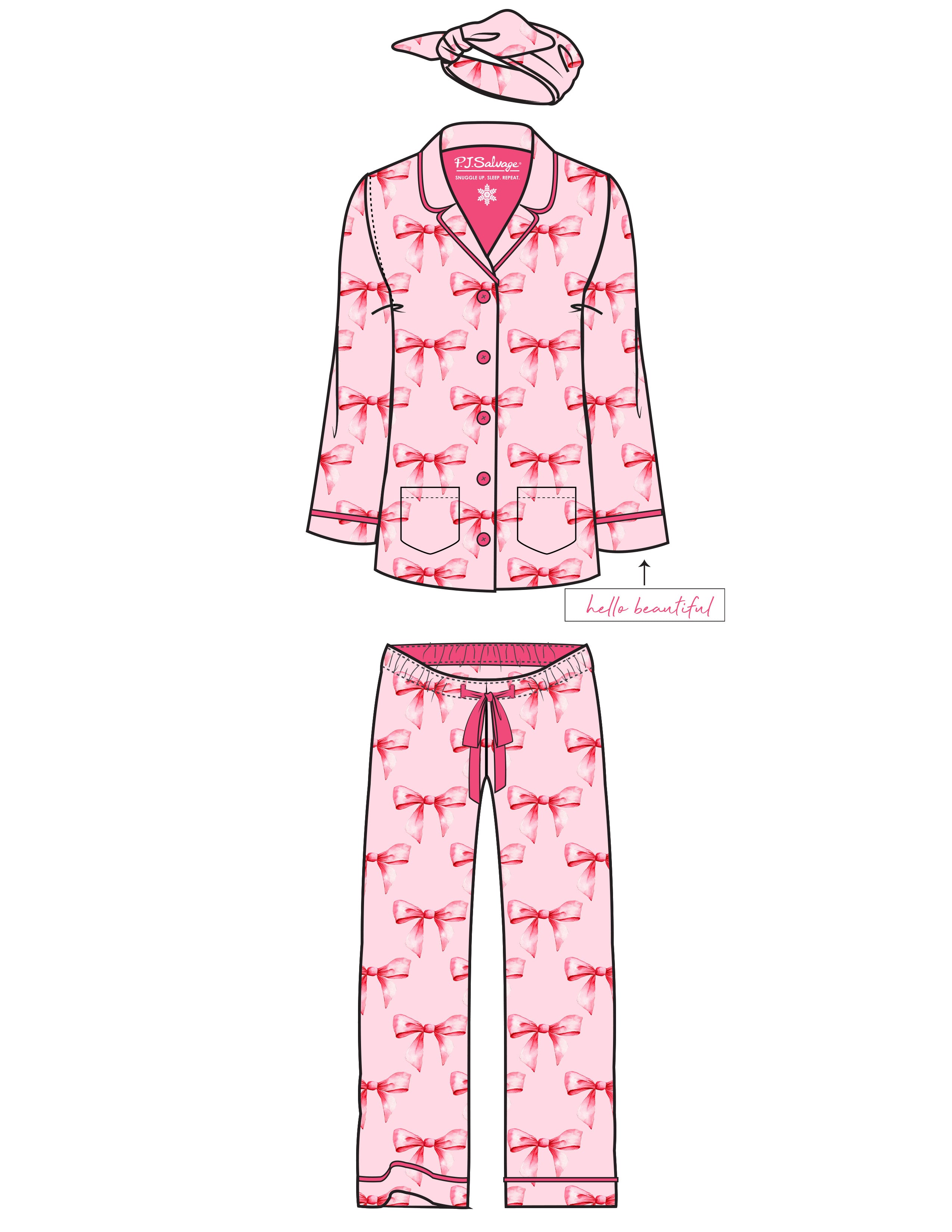 Flannel Bow Pj Set | P.J. Salvage