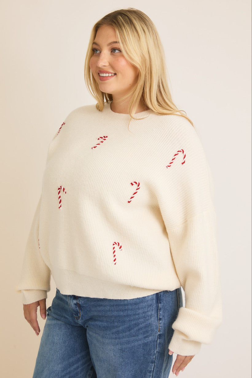 Candy Cane Twist Sweater