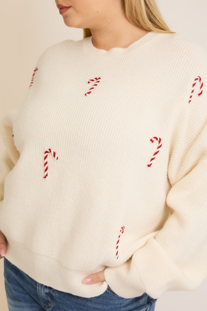 Candy Cane Twist Sweater