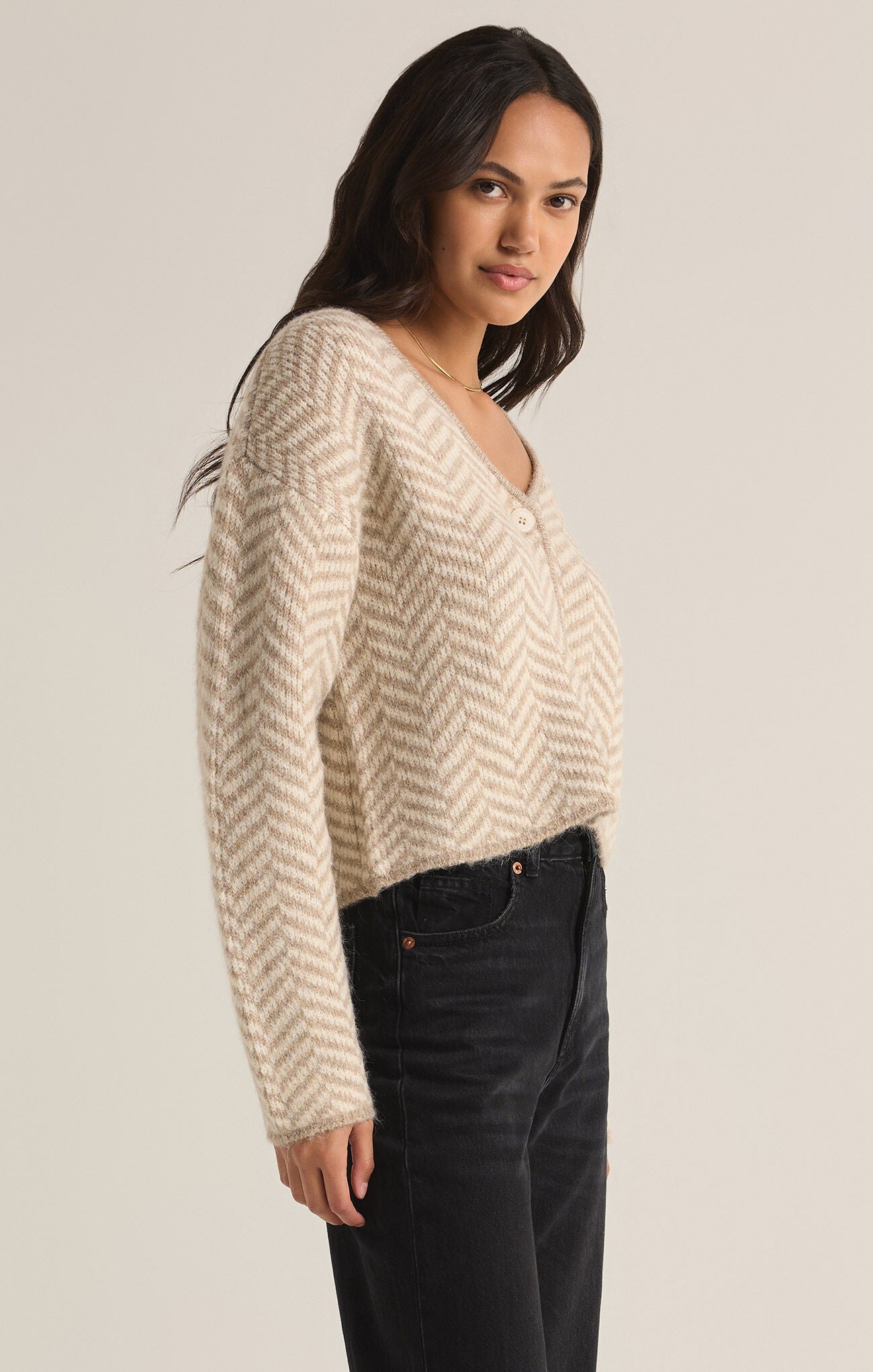 Noemi Herringbone Cardigan | Z Supply