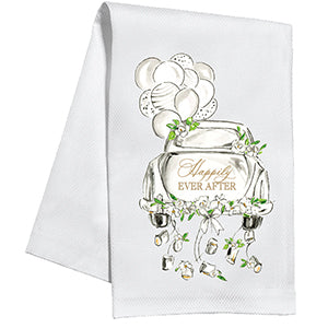 Happily Ever After Getaway Car Kitchen Towel