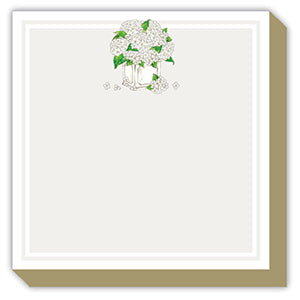 White Hydrangea Luxe Notepad