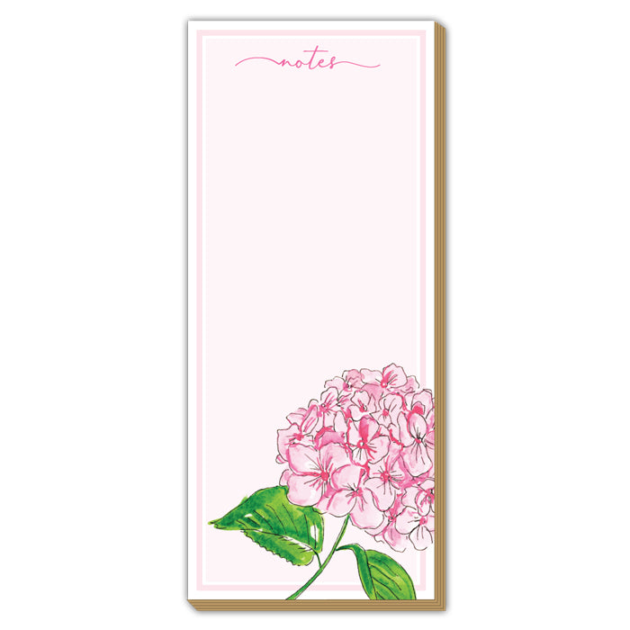Pink Hydrangea Skinny Notepad
