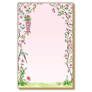 Pink Enchanted Garden Large Luxe Notepad