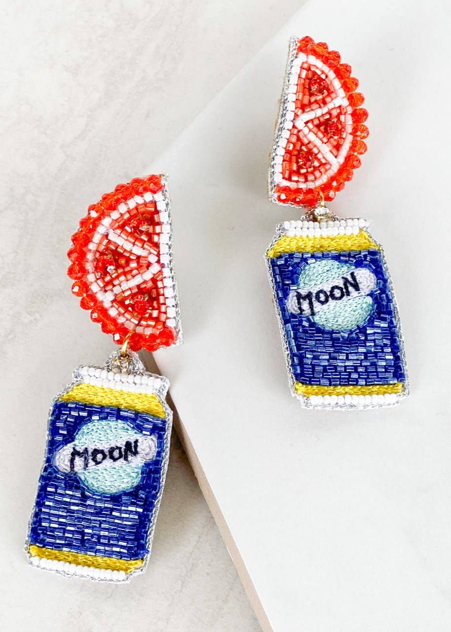 Luna Azul Beer Earrings