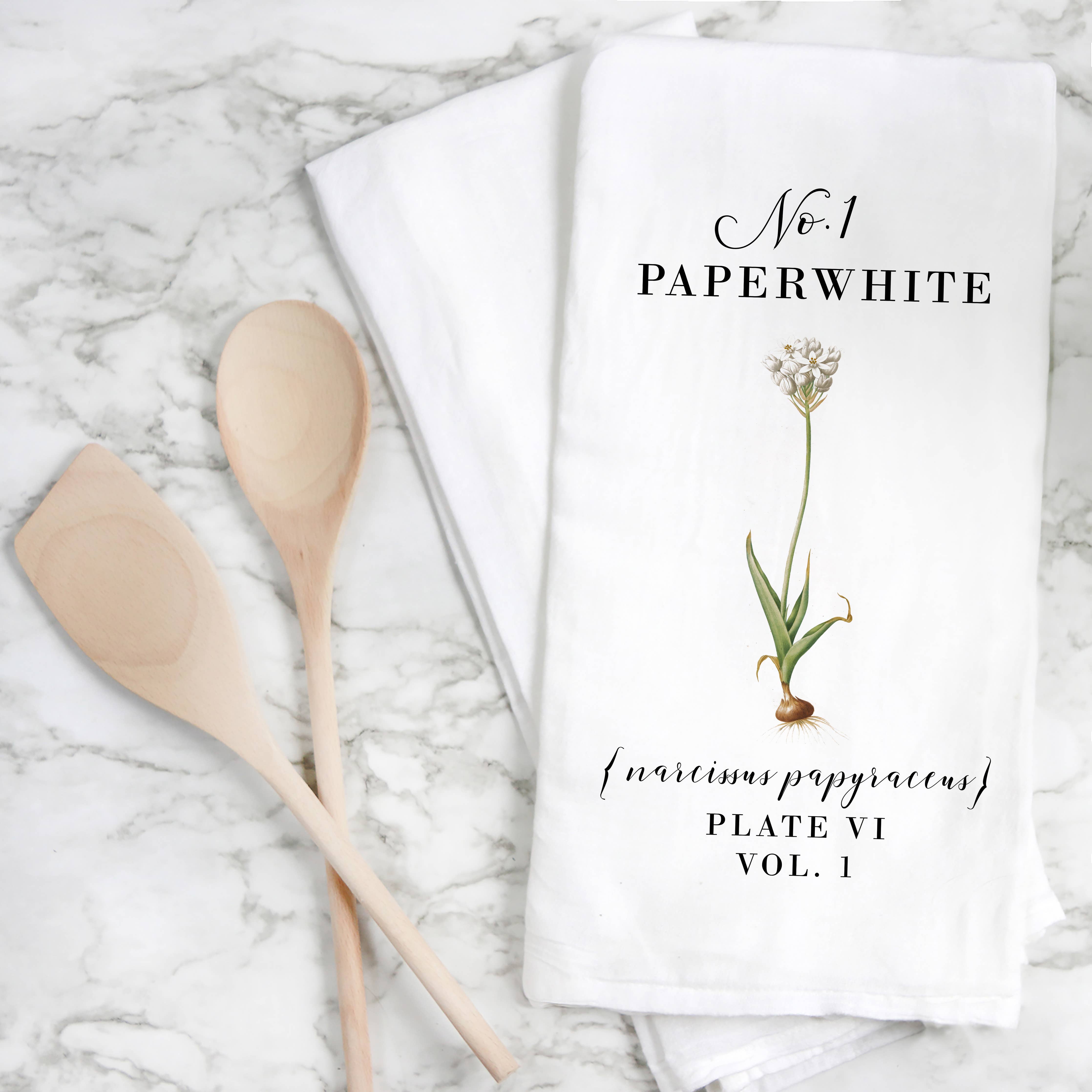 Paperwhite Botanical Tea Towel