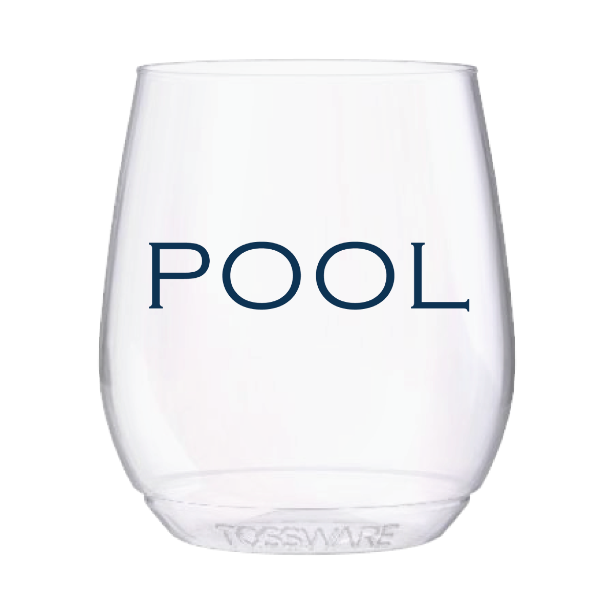 Pool Summer Reusable 14oz Stemless Wine Tossware - Set of 4