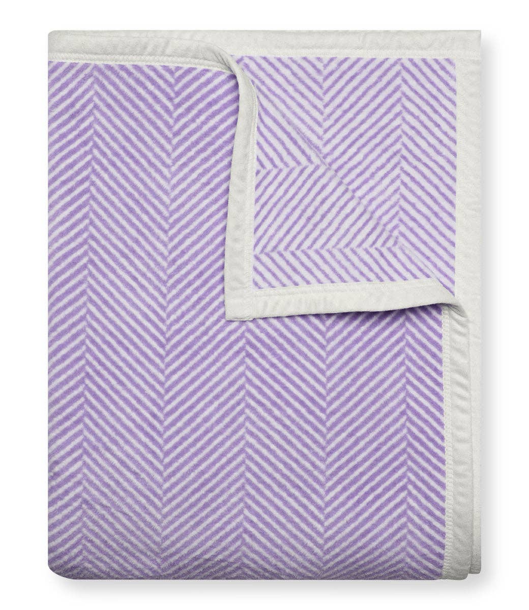 Harborview Herringbone Lavender Blanket | Chappy Wrap