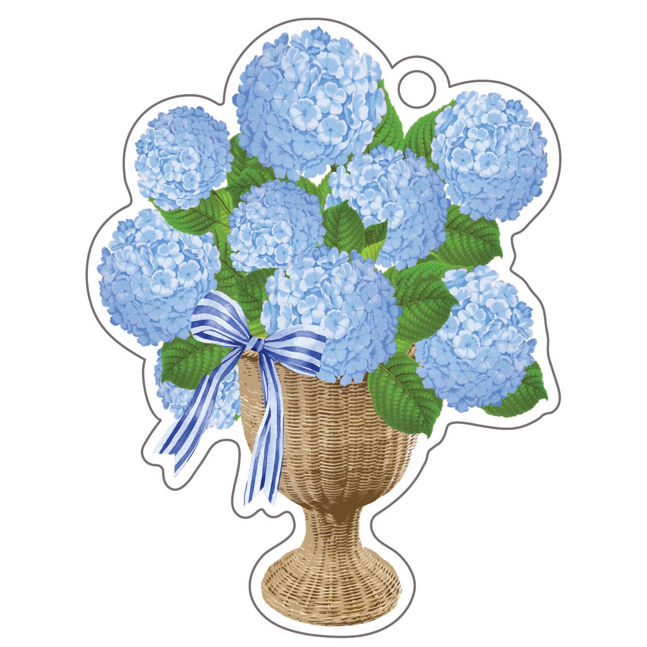 Hydrangeas Urn Die-cut Gift Tags