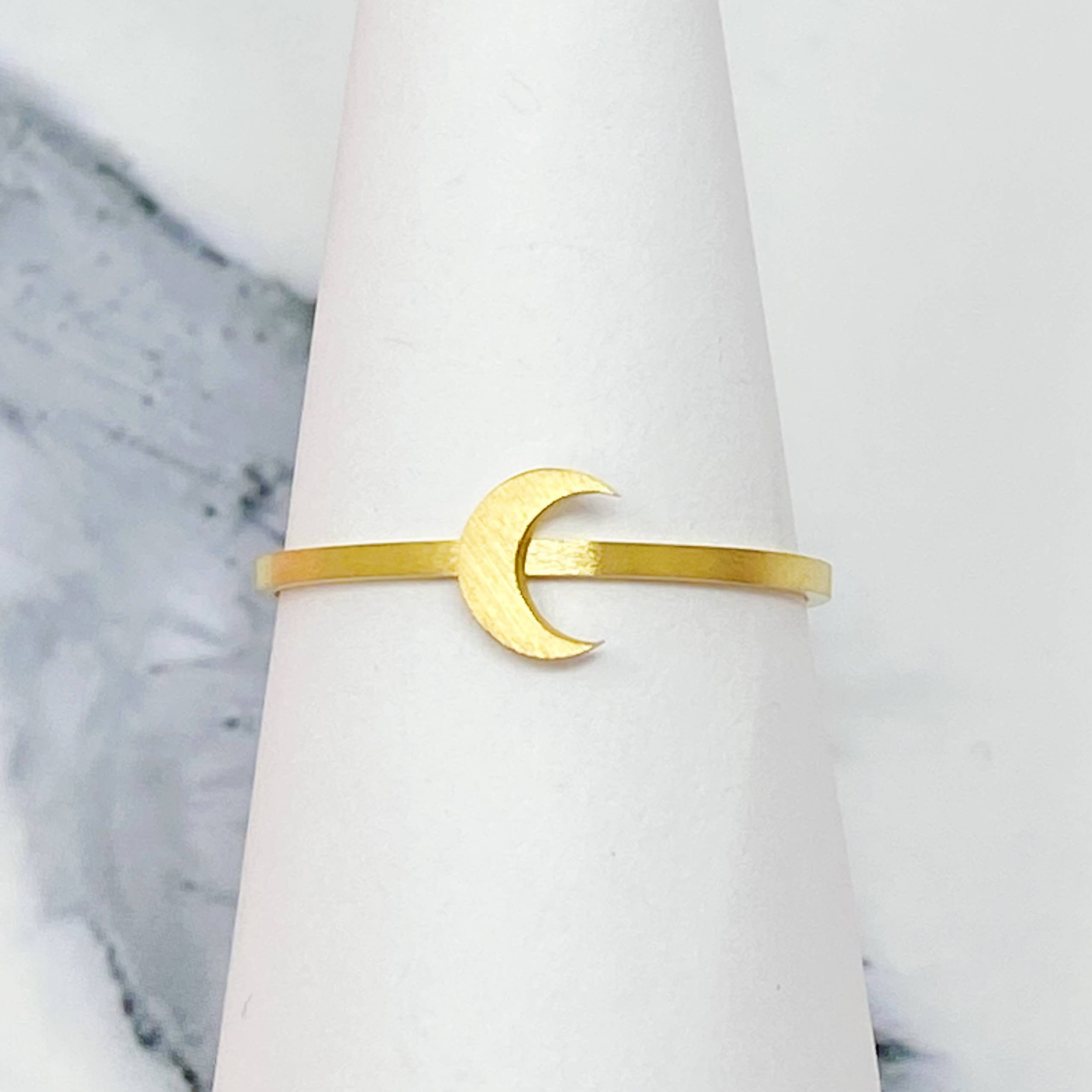 Tiny Moon Stackable Ring