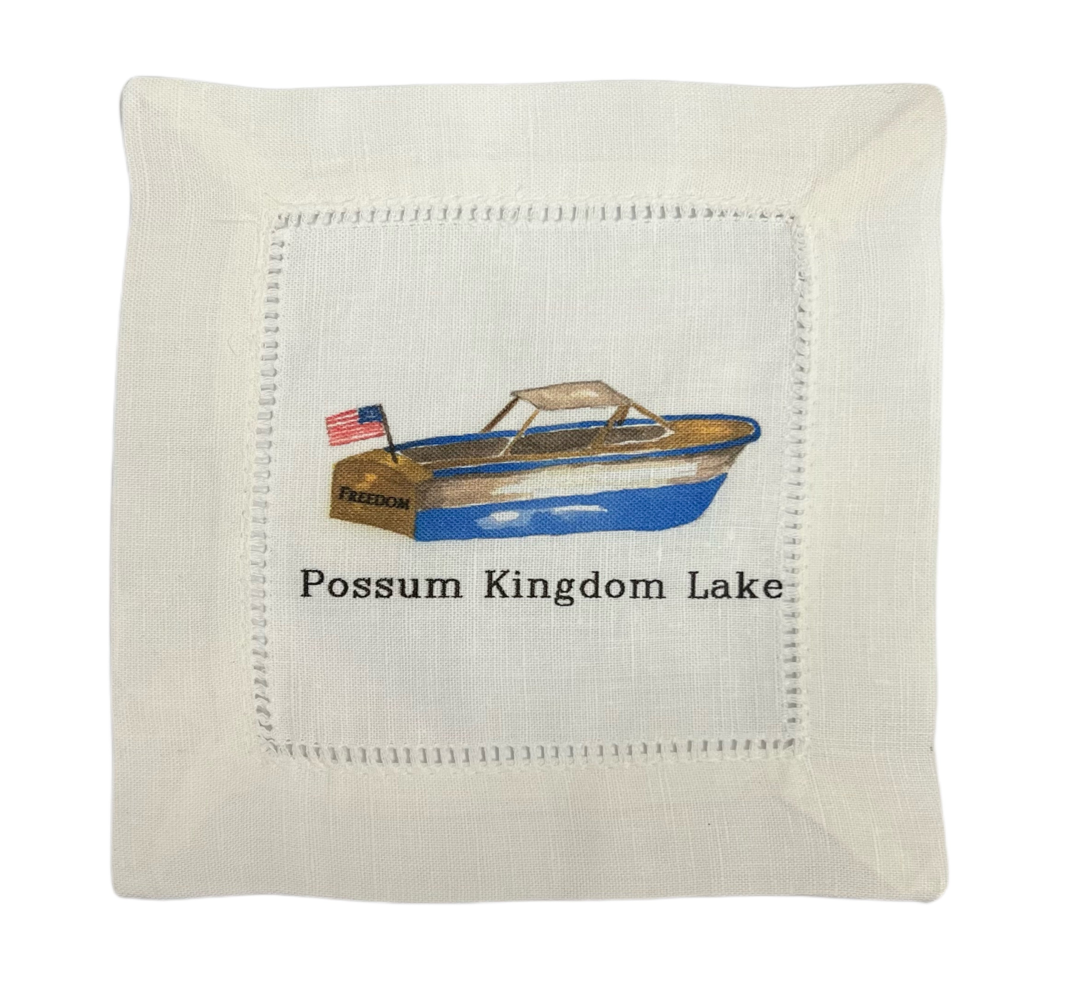 Possum Kingdom Lake Blue Freedom Boat Napkins