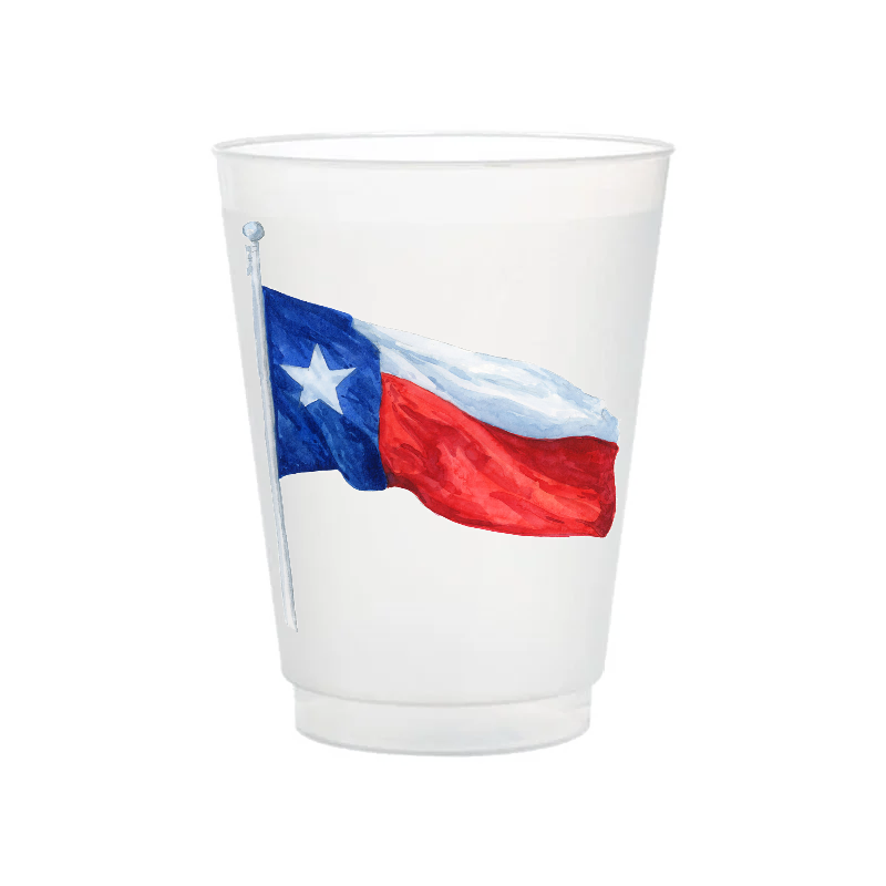 Waving Texas Flag Frosted Cups | Taylor Paladino