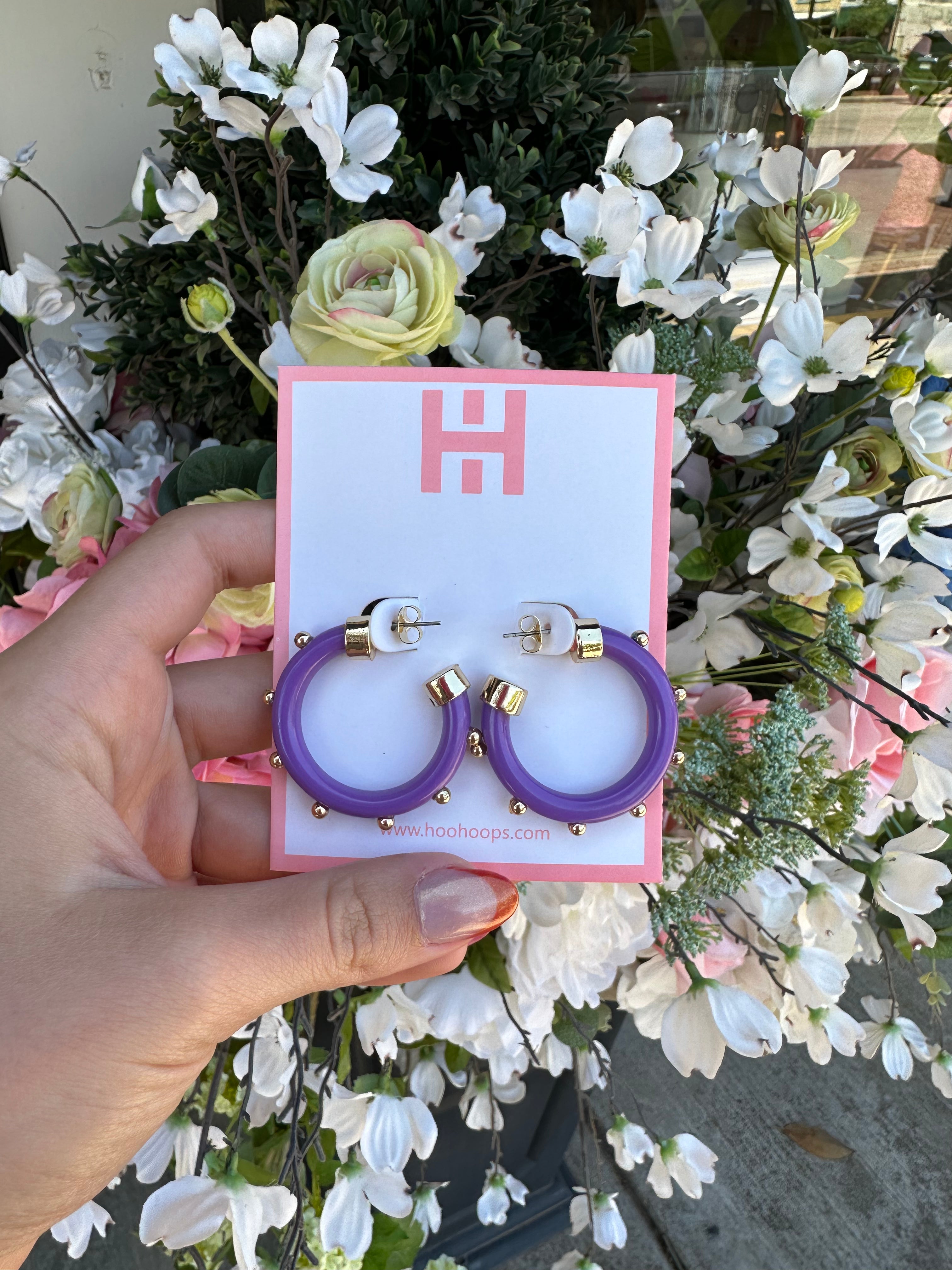 Minis - Purple with Gold Balls Hoo Hoops