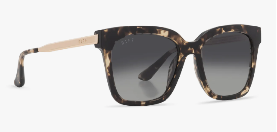 Bella Espresso Tortoise Grey Gradient Polarized Sunglasses | DIFF