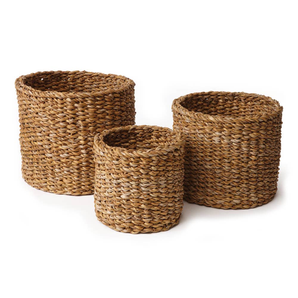 Seagrass Mini Round Baskets, Set Of 3
