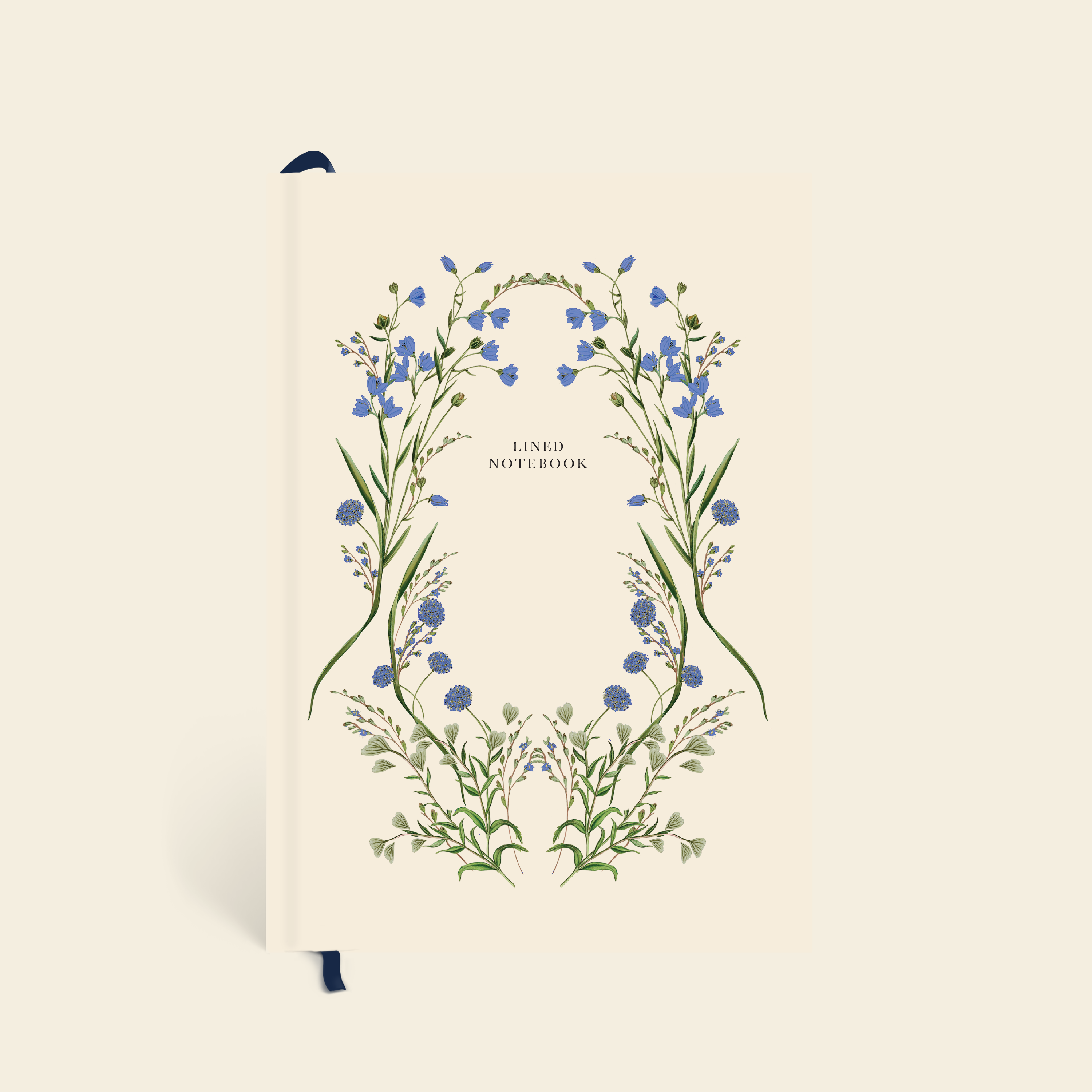 Mother of Pearl Cornflower Lined Notebook