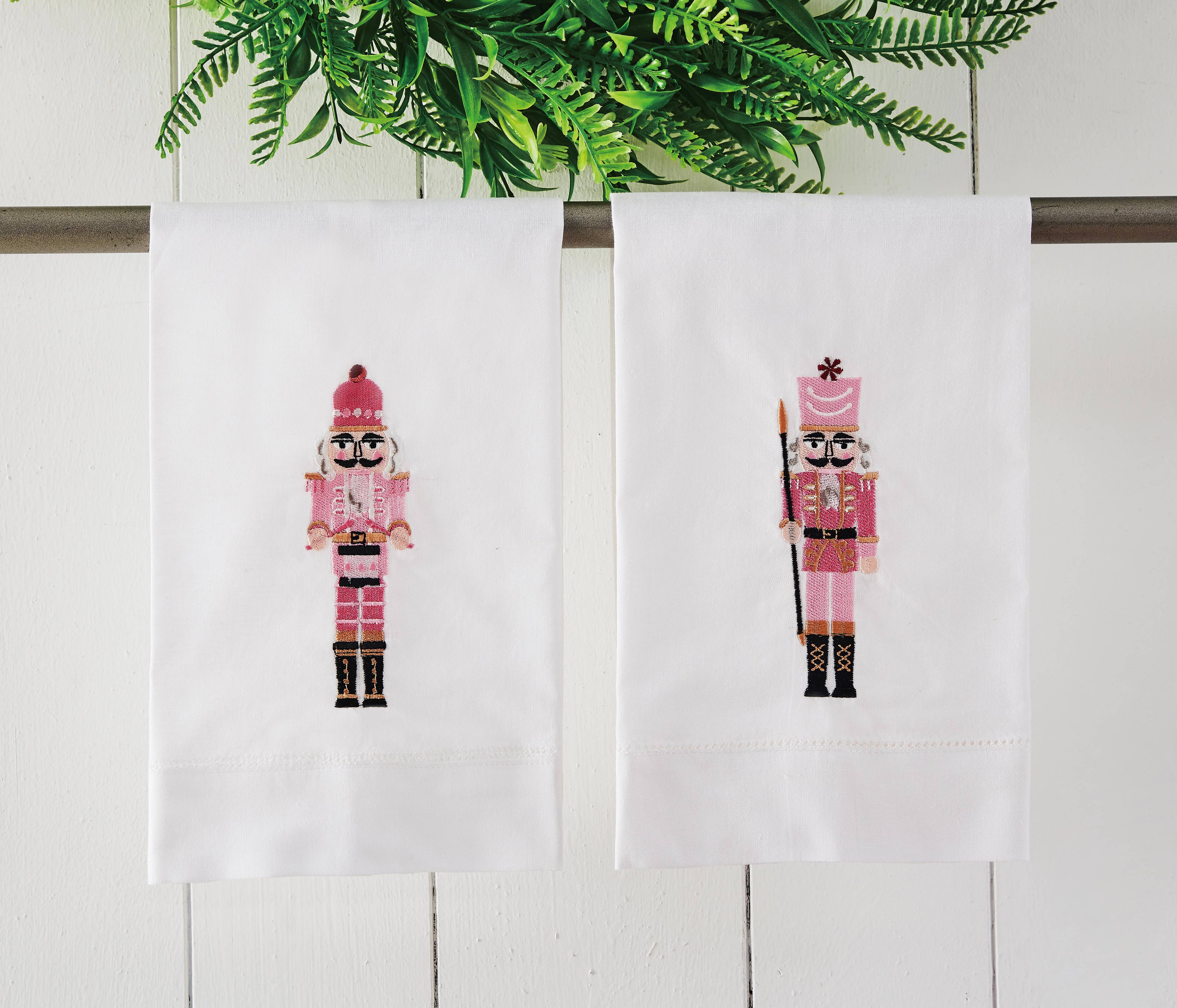 Candies Nutcracker Embroidered Tea Towel